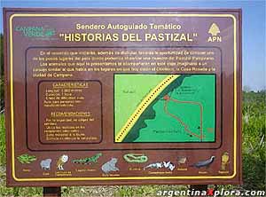 cartel indicador Reserva Natural Otamendi