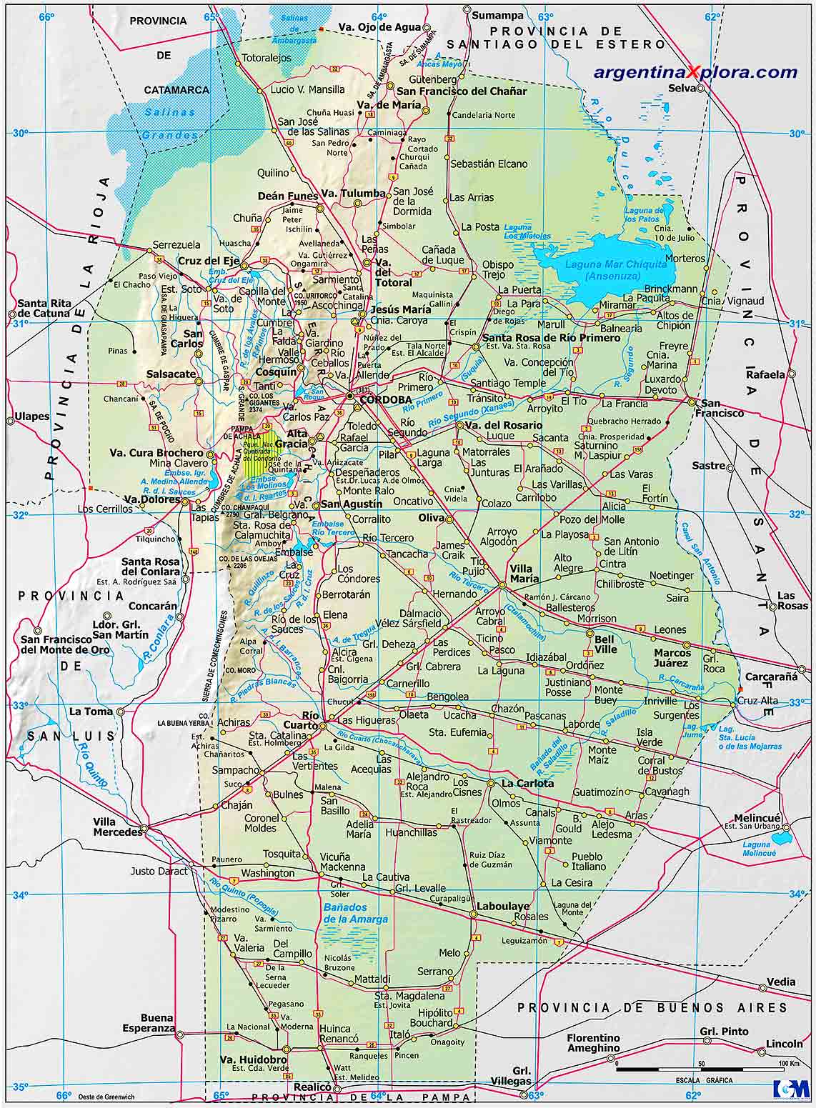 Mapa de Argentina - División Política