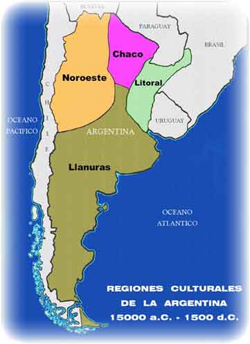 Mapa de las Regiones Culturales de Argentina