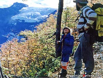 Trekking en Tronador. Vista al Glaciar Castaño Overo