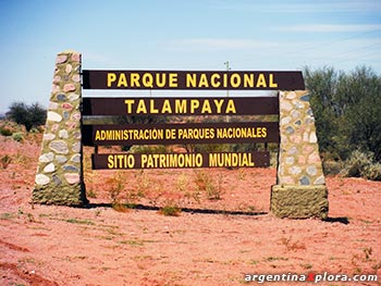 Acceso al Parque Nacional Talampaya