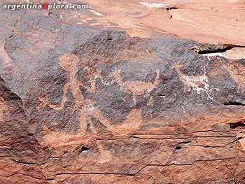 Petroglifos en el Parque Nacional Talampaya