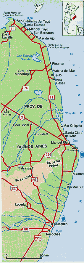 Mapa de Pesca de la Costa de la Provincia de Buenos Aires