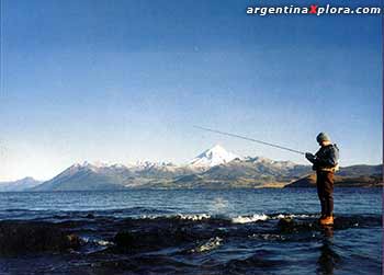 Pesca en la boca del Chimehuín