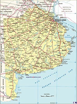mapa de la Provincia de Buenos Aires mini