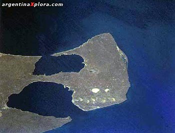 Vista aérea de la Península de Valdés