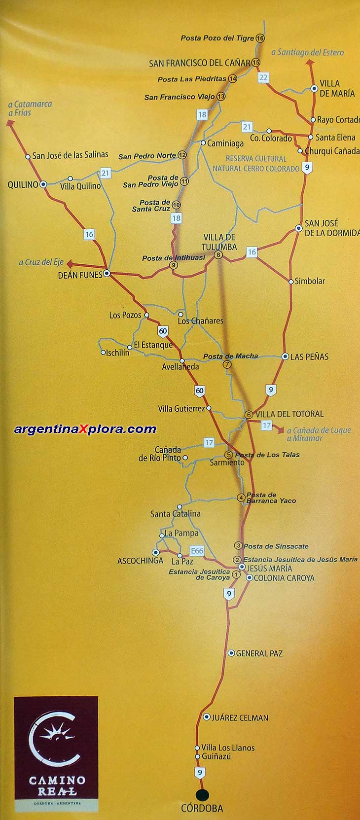 MAPA DEL ANTIGUO CAMINO REAL HACIA EL ALTO PERÚ