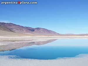 Mount Macón and a "sea eye" salt flats , Salta